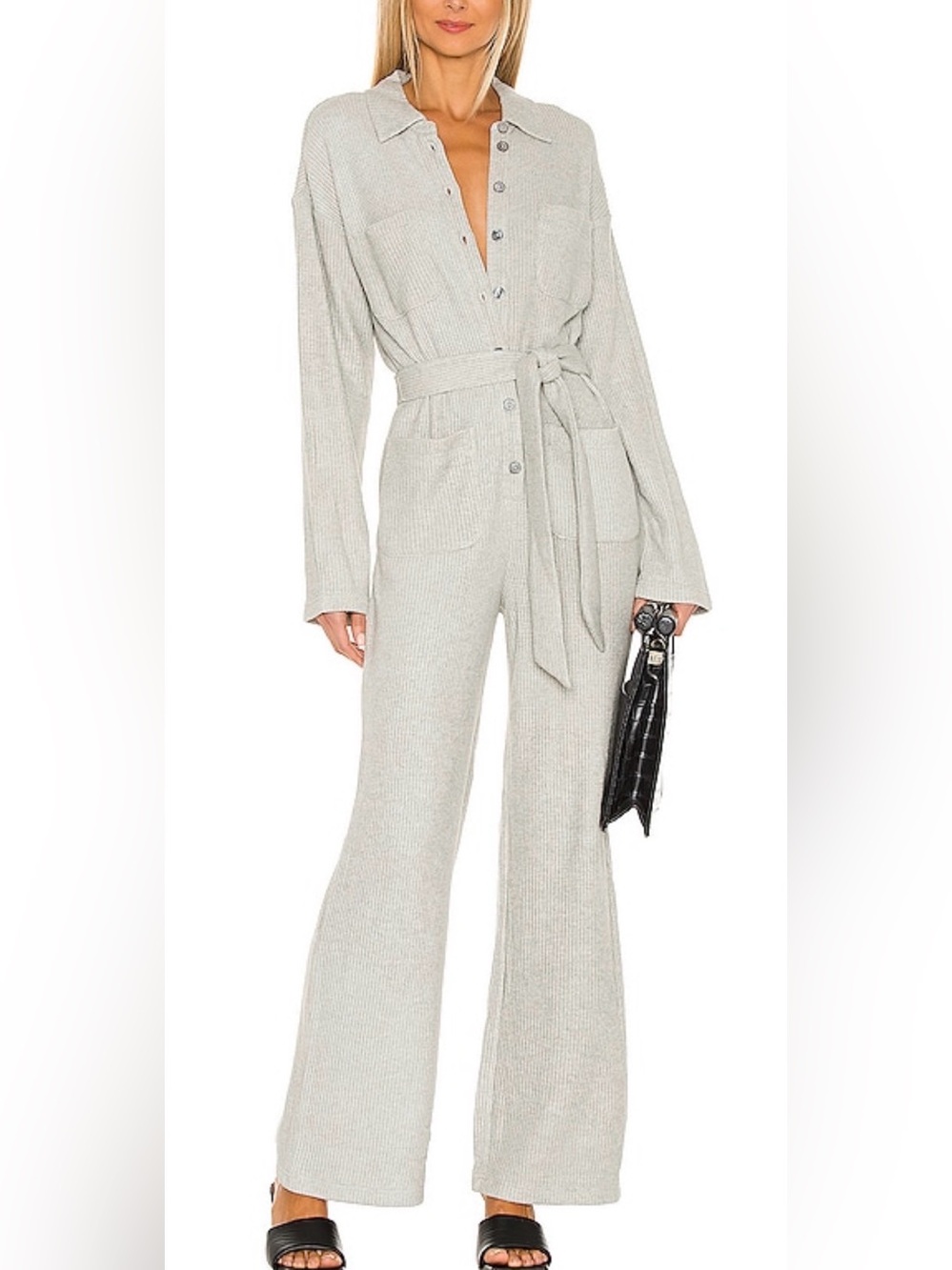 L’Academie waffle knit jumpsuit